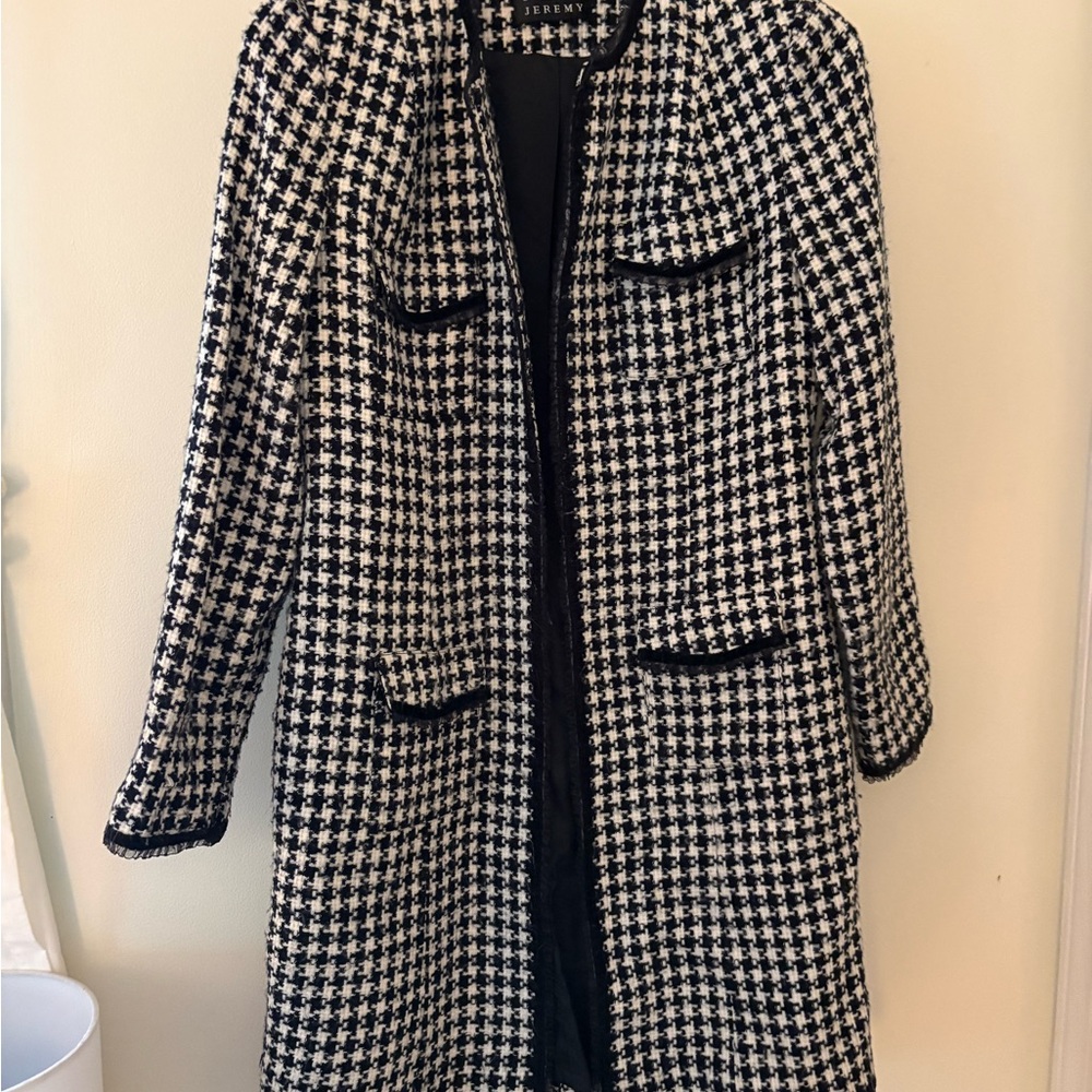 Vintage 90s Spenser Jeremy Black and White Houndstooth Blazer jacket